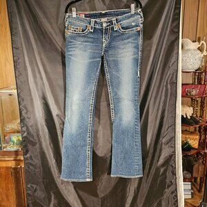 True Religion white embroidered jeans. Size 29